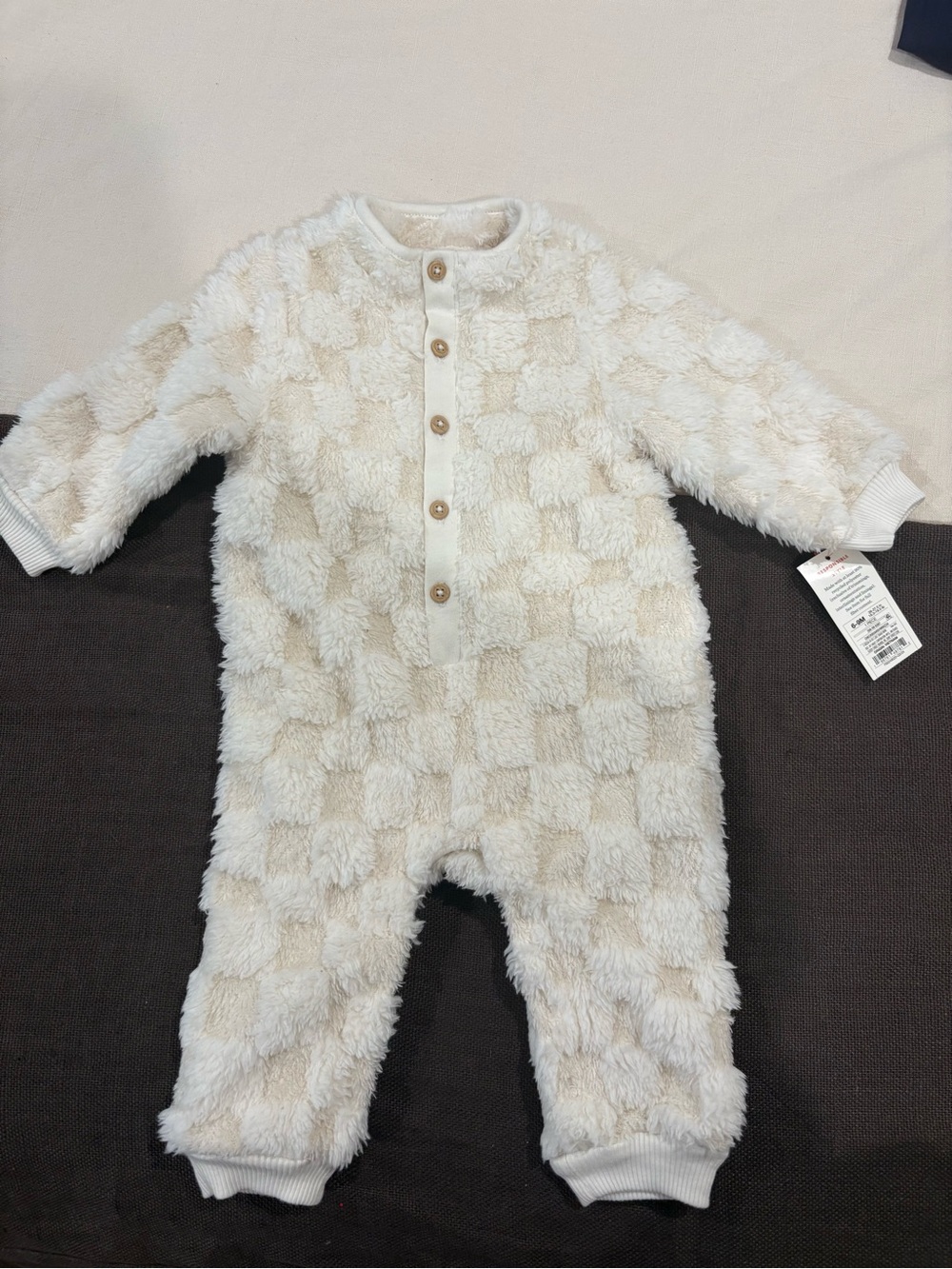 Cat & Jack Sterling Checkered Romper BABY 6-9months